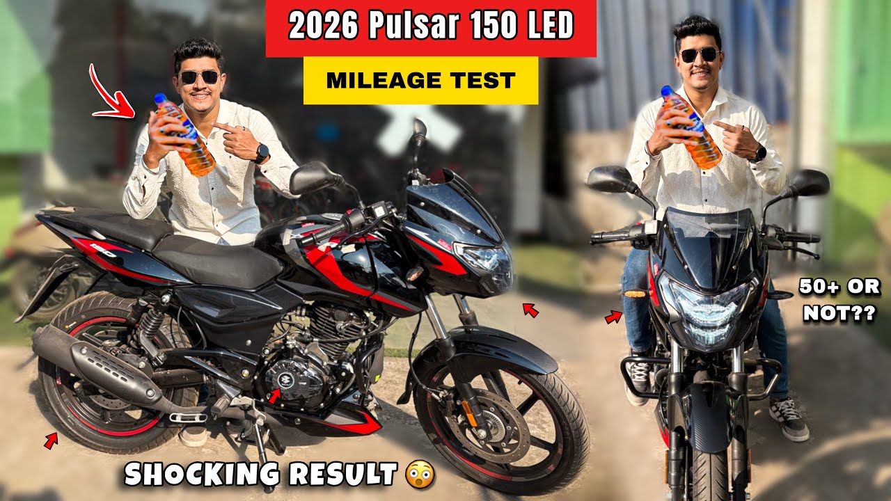 Bajaj Pulsar 150 LED Mileage Test New Model 2026 - Shocking Result 😱 | newpulsar150mileagetest