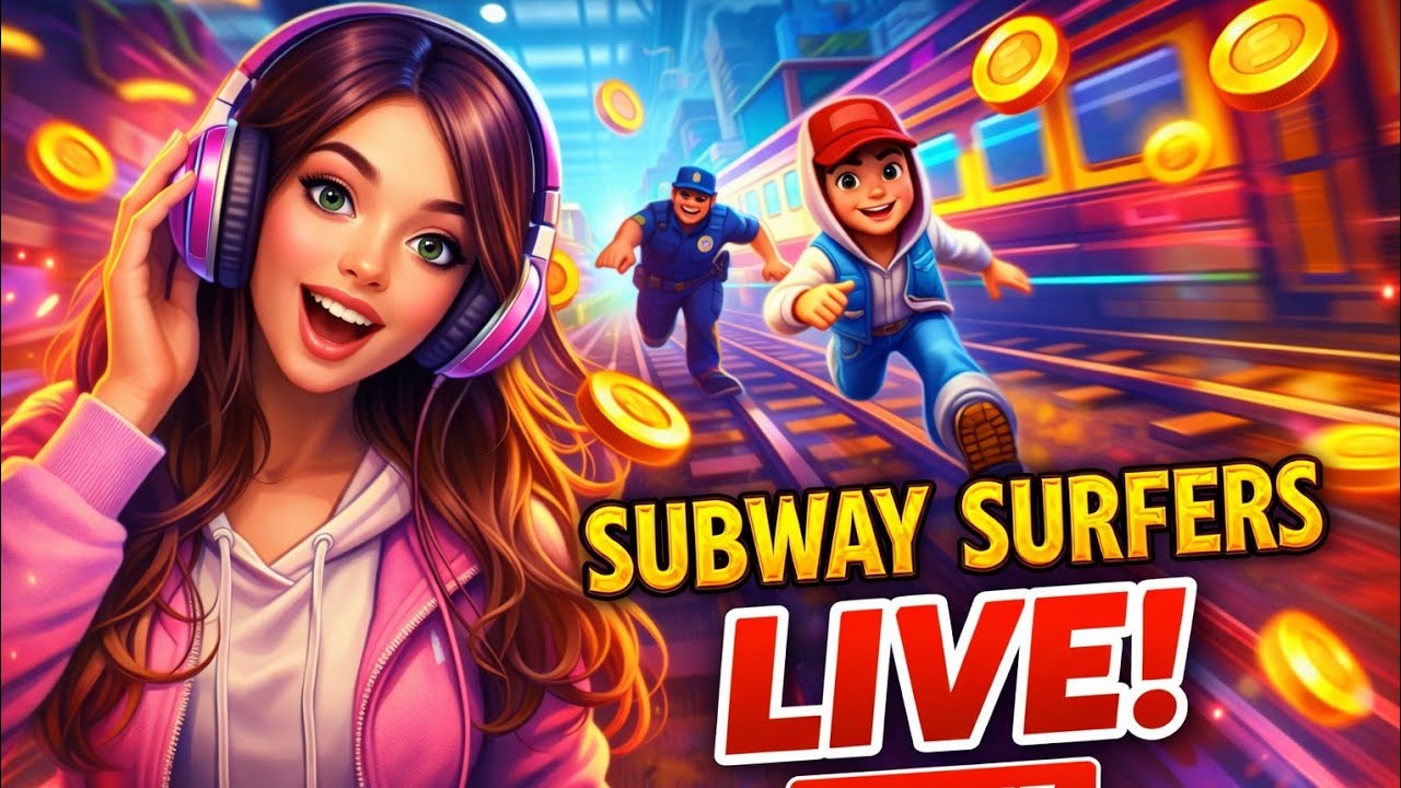 🔥 Subway Surfers Live Streaming 🔥Aaj hum khel rahe hain **Subway Surfers** 🏃‍♂️💨Fast run,