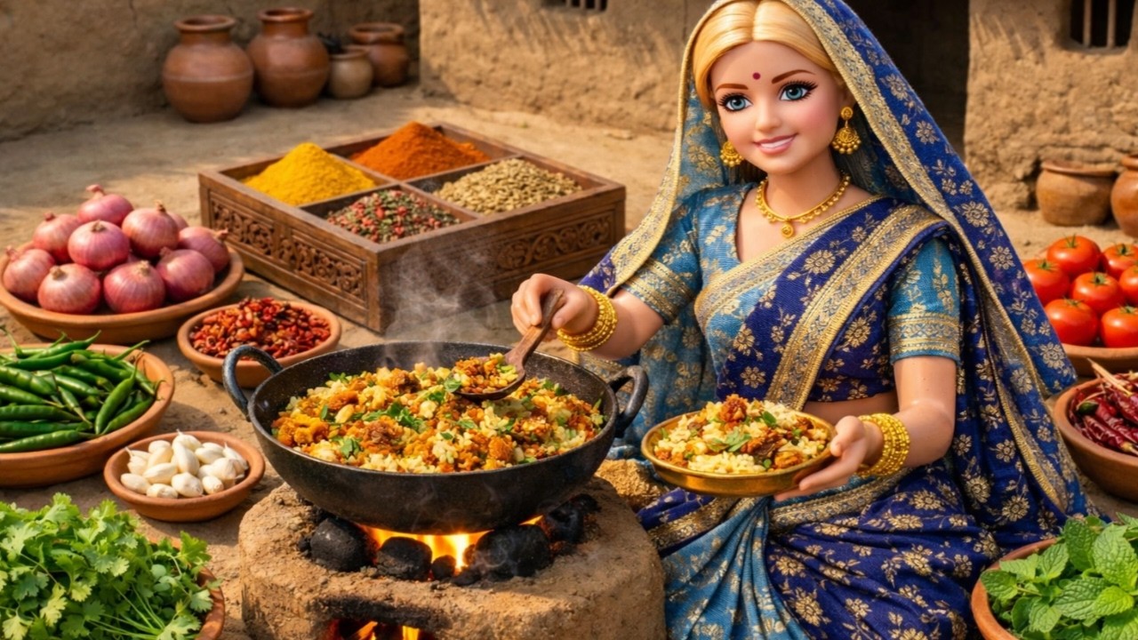 Beautiful Miniature Doll Making Chicken Tikka Biryani | ASMR #Cooking #MiniatureFood #ChickenBiryani