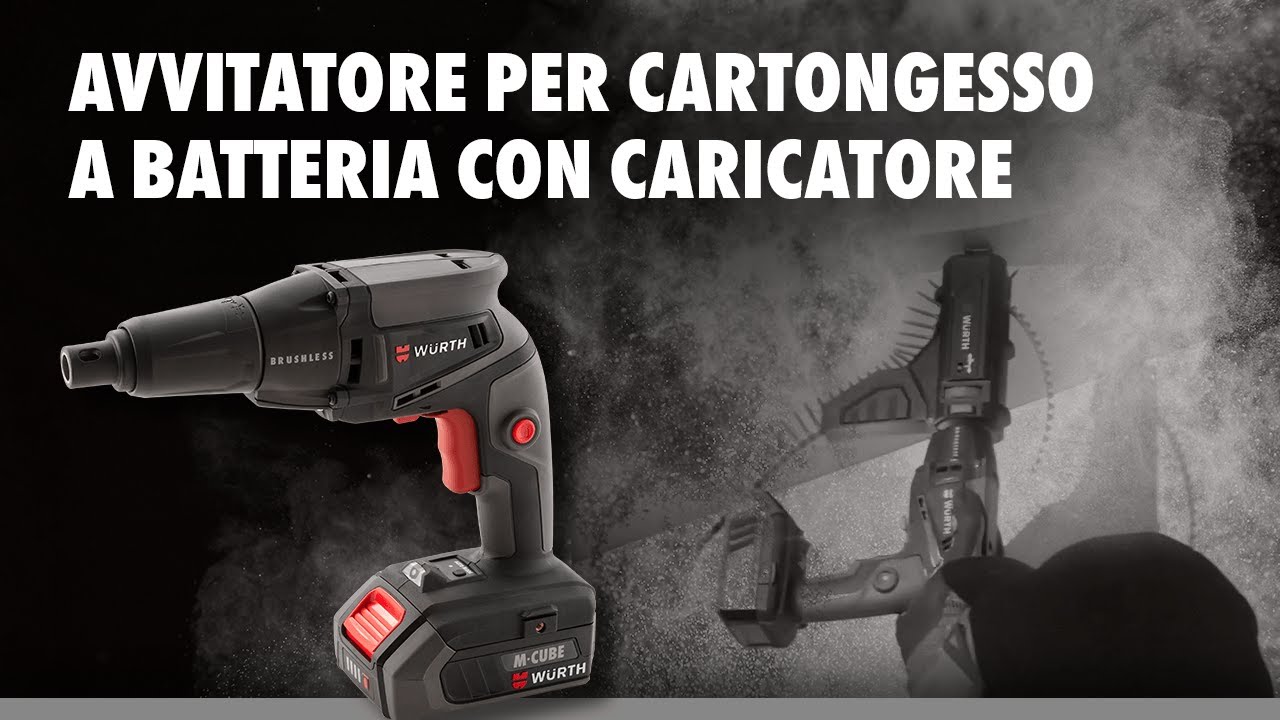 Avvitatore per cartongesso a batteria con caricatore | Würth italia