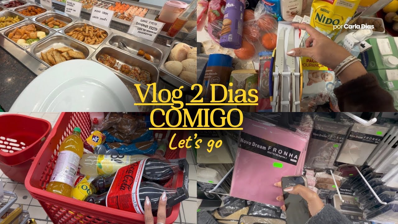 VLOG 2 Dias comigo| Mercado + Almoçamos fora + Comprinhas  