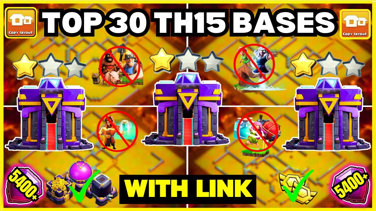 🏆 TOP 30 WORLD BEST TH15 War/Farm Base With Link | Th15 Cwl Base With Link | Th15 Best Base | 2024