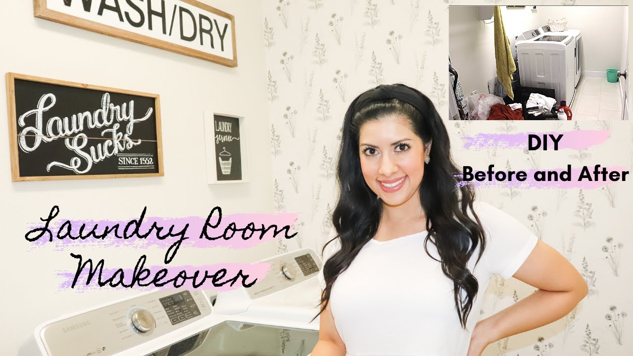 LAUNDRY ROOM MAKEOVER 2020 | Laundry room before and after ideas | Organize and decorate #withme