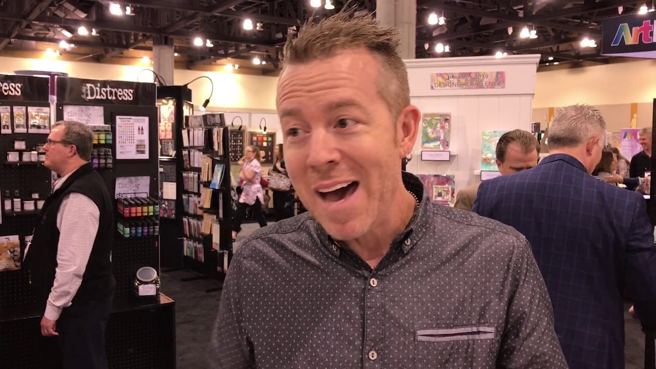 Tim Holtz Distress Oxide Spray Techniques - Creativation 2019