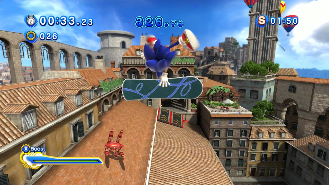 Sonic Generations (PC): All Rooftop Run Modern Challenge Acts (S-Ranks)