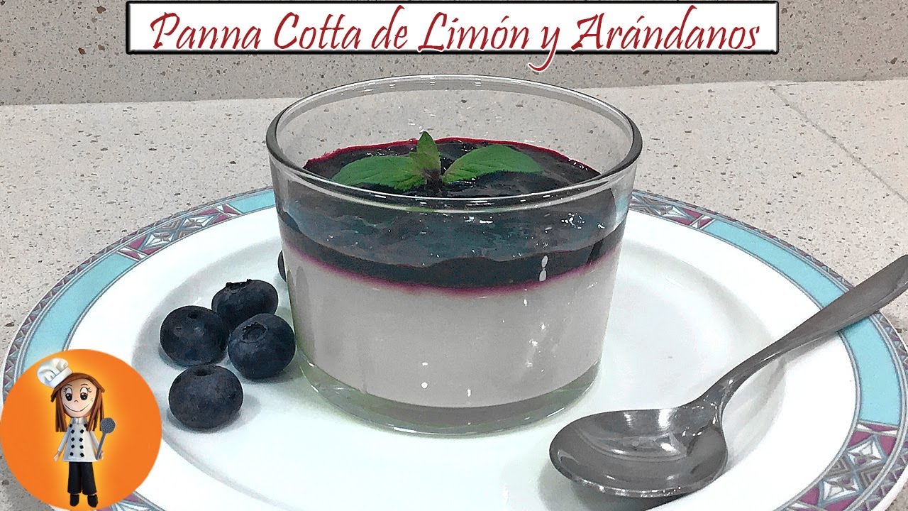 Panna Cotta de Limón y Arándanos | Receta de Cocina en Familia