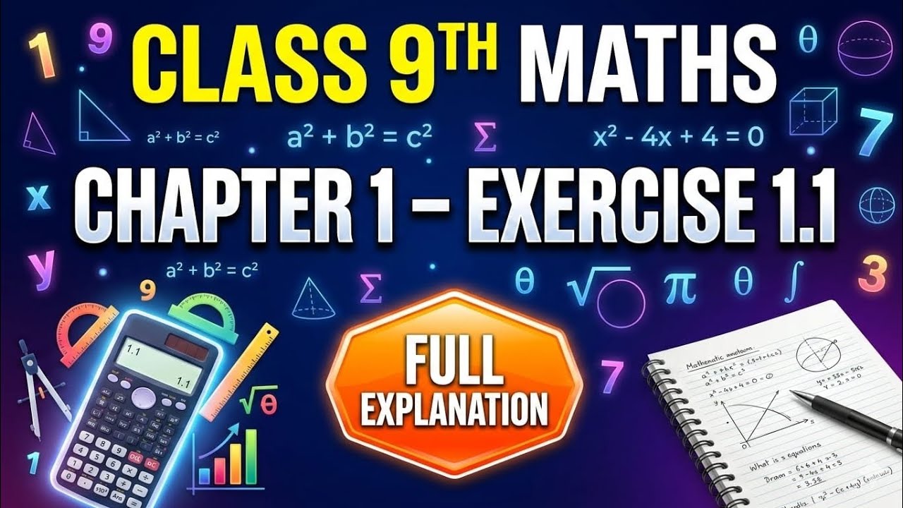 Class 9th math chapter 1 exercise 1.1| कक्षा 9 गणित अभ्यास 1.1