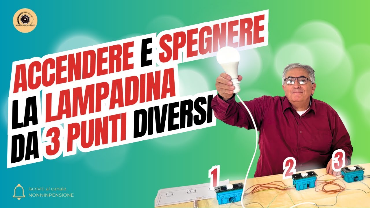 Come accendere e spegnere un lampadario da tre punti diversi (Fai da Te)
