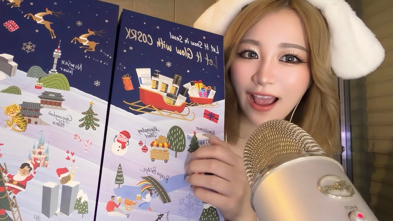 【ASMR】サンタコスしながらアドベントカレンダー開封ASMR みんなに伝えたいことあります！