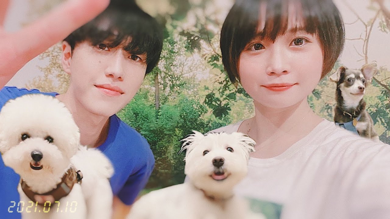 あのね♪おたがいの愛犬たちを初対面させたの♪