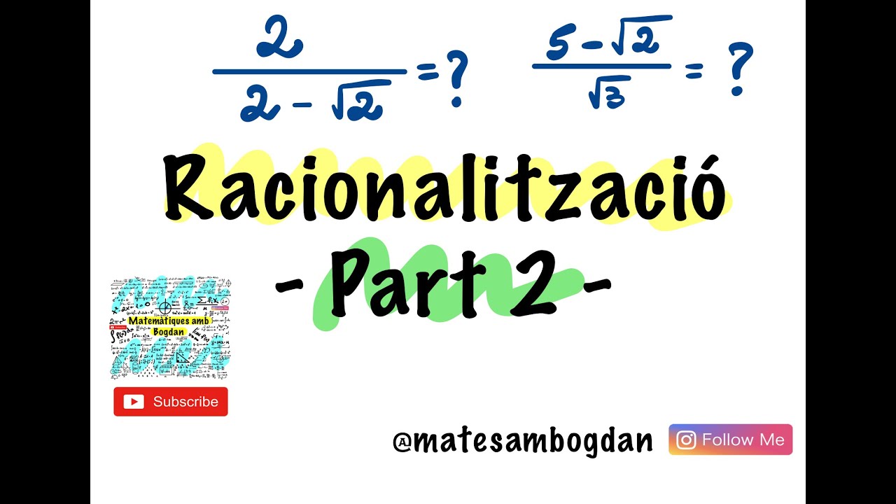 Radicals: Racionalització amb arrels quadrades - Part 2