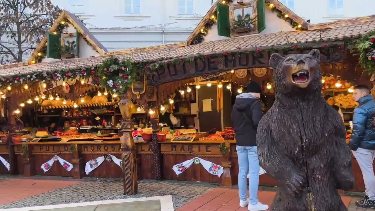 Christmas fair in Timisoara's center. Victory square, Liberty square and Unirii square.