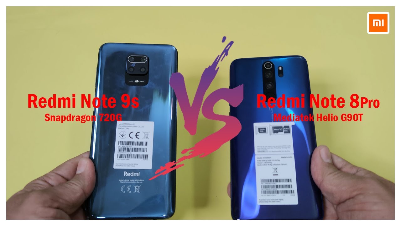 ريدمي نوت 9 اس ضد ريدمي نوت 8 برو اختبار سرعة اداء المعالجات Redmi Note 9S VS Redmi Note 8 Pro
