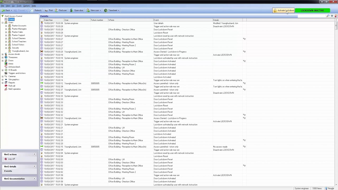Net2 Software - Security Lockdown