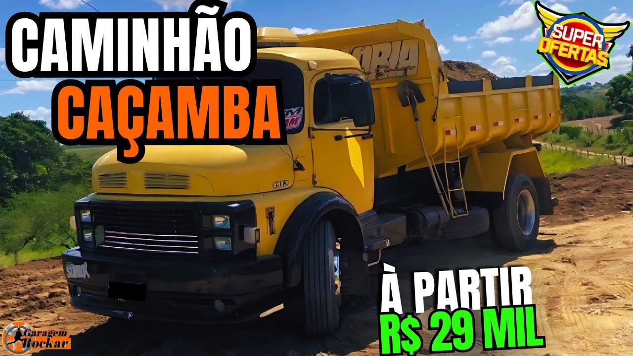 CAMINHÃO CAÇAMBA QUALIFICADO TOCO e TRUCK 1513 D60 1620 à PARTIR de 29 MIL 
