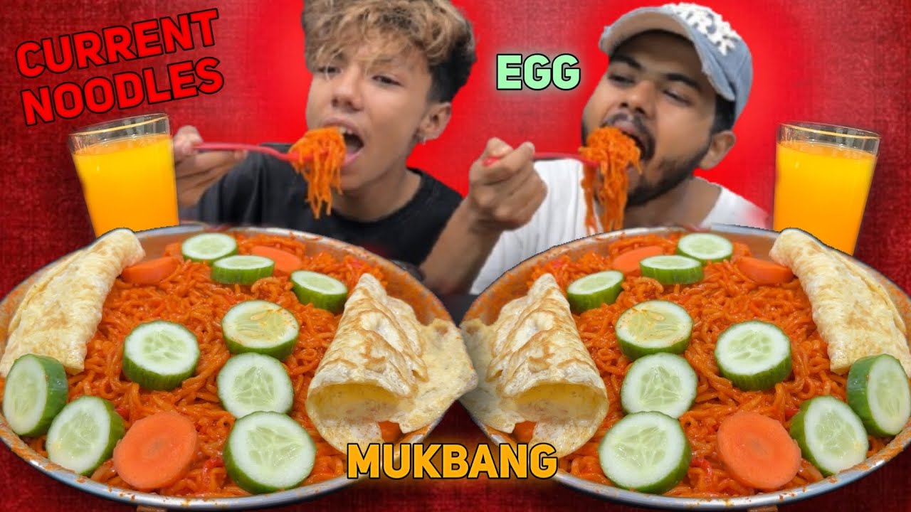 CURRENT NOODLES,EGG MUKBANG❤️🔥// pradeep darnal
