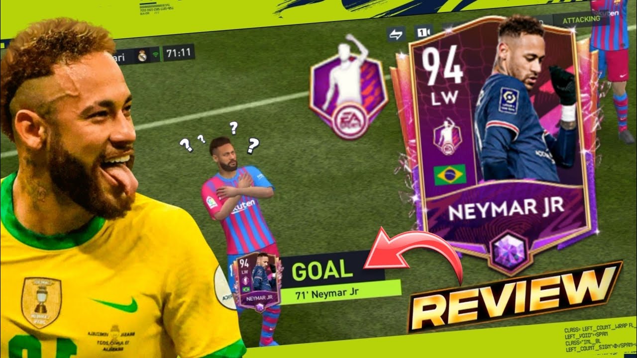 94 OVR POTM NEYMAR JR REVIEW FIFA MOBILE 22 | POTM NEYMAR FIFA MOBILE 22 | FIFA MOBILE