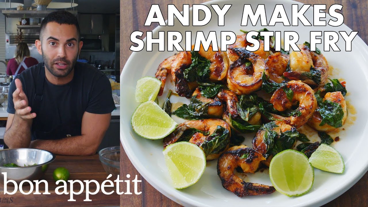 Andy Makes Shrimp and Basil Stir Fry | From the Test Kitchen | Bon Appétit
