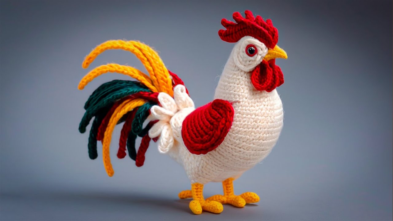 Beautiful Realistic Cock Amigurumi - Rooster Crochet Pattern