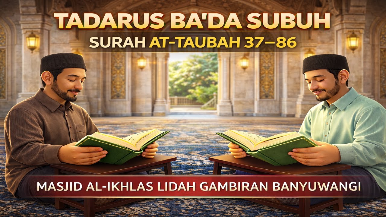 Tadarus Ba’da Subuh | Surah At-Taubah 37–86 | Masjid Al-Ikhlas Lidah Gambiran Banyuwangi