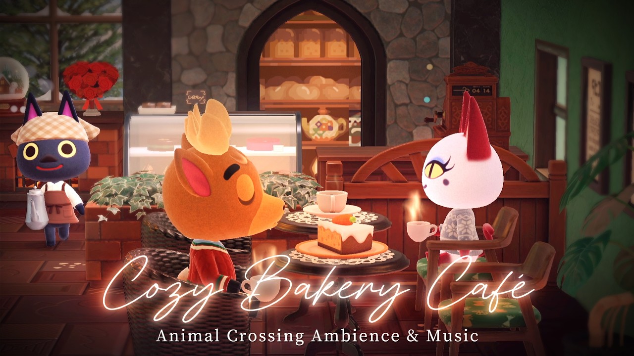 【あつ森BGM】キャビアのチョコレートカフェ🍫☕甘くとろけるバレンタインの時間💝 ゆったりジャズ音楽＋暖炉の焚火の音＋カフェ（話し声）アンビエント🎧🤎勉強用 / 作業用 / リラックス