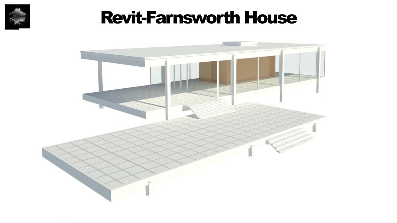Revit-Farnsworth House by Ludwig Mies van der Rohe