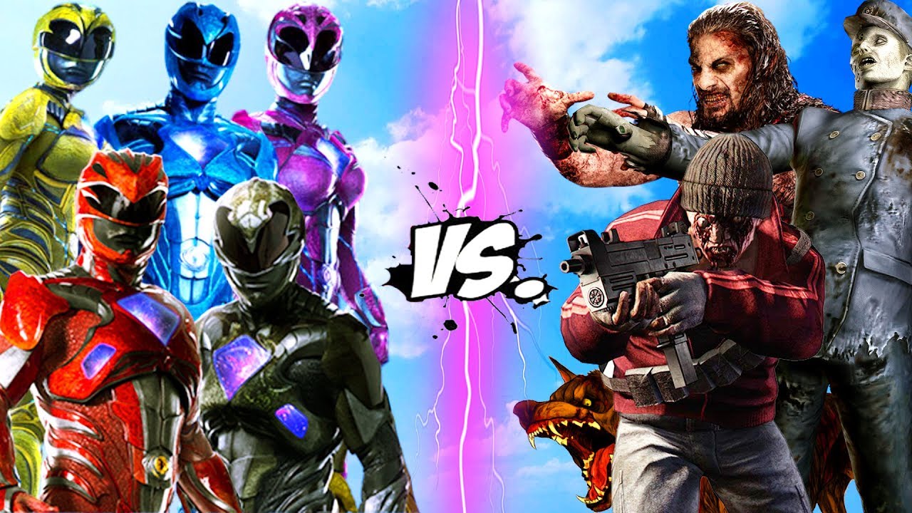 POWER RANGERS VS ZOMBIE - Zombies Invasion vs Power Rangers (2017)