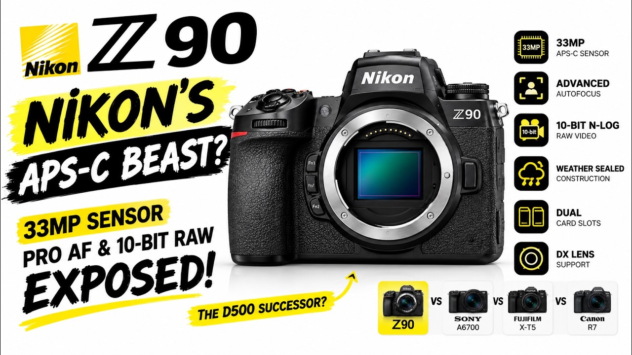 Nikon Z90: Nikon&rsquo;s APS-C BEAST?! 33MP Sensor, Pro AF & 10-Bit RAW EXPOSED!