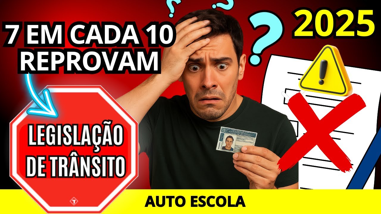 20 QUESTÕES que estão REPROVANDO os ALUNOS, Simulado do DETRAN 2025