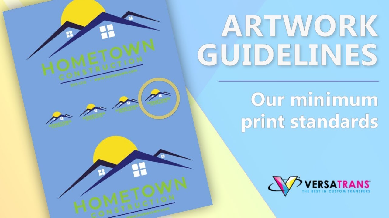 Our Artwork Guidelines - Minimum standards for small details and images - Versatrans&reg;