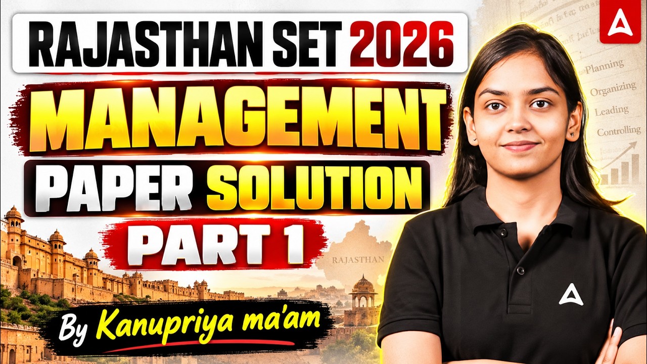Rajasthan SET Paper Solution | Rajasthan SET Management Complete Paper Solution By Kanupriya Mam