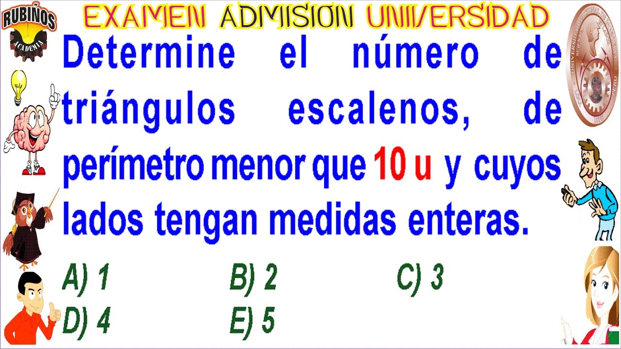 Examen UNI Admisión Universidad de Ingeniería -Triángulos- geometría solucionario