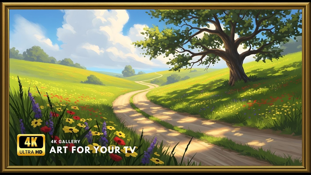 Fresh air, open road, endless horizon. Elegant 4K Frame TV art for modern interiors