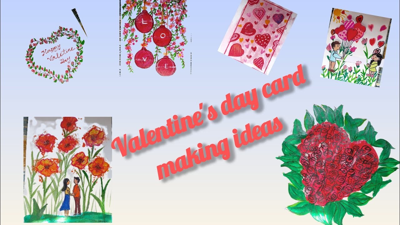 Valentine' day Card making ideas ❤️ ll Diy ll 6 card making tutorial 
