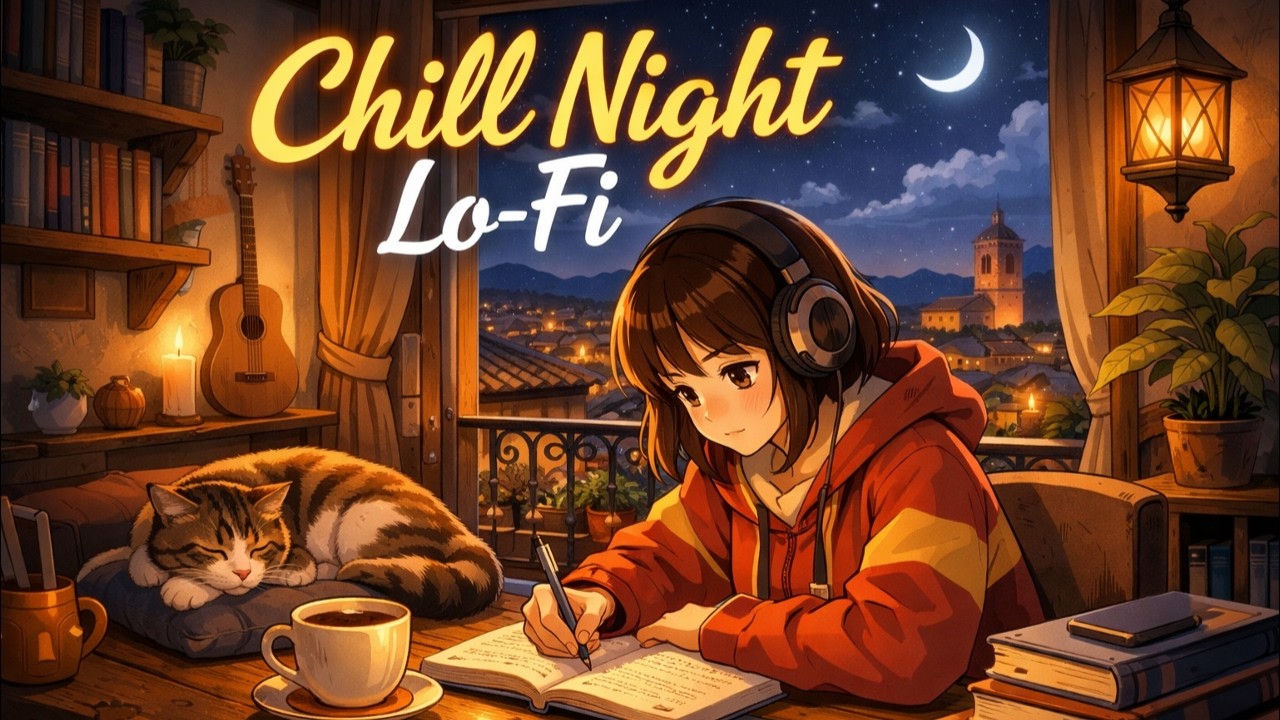 Chill Night Lo-Fi - 1 Hour of Relaxing Beats to Study, Work & Unwind | Calm Lofi Hip Hop Mix