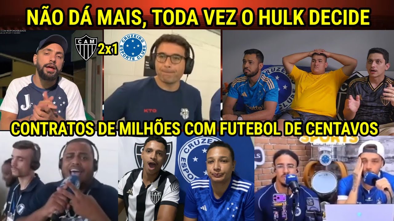 REAÇÕES dos CRUZEIRENSES DESCONTROLADOS TOMARAM VIRADA DO GALO - ATLÉTICO MG 2X1 CRUZEIRO