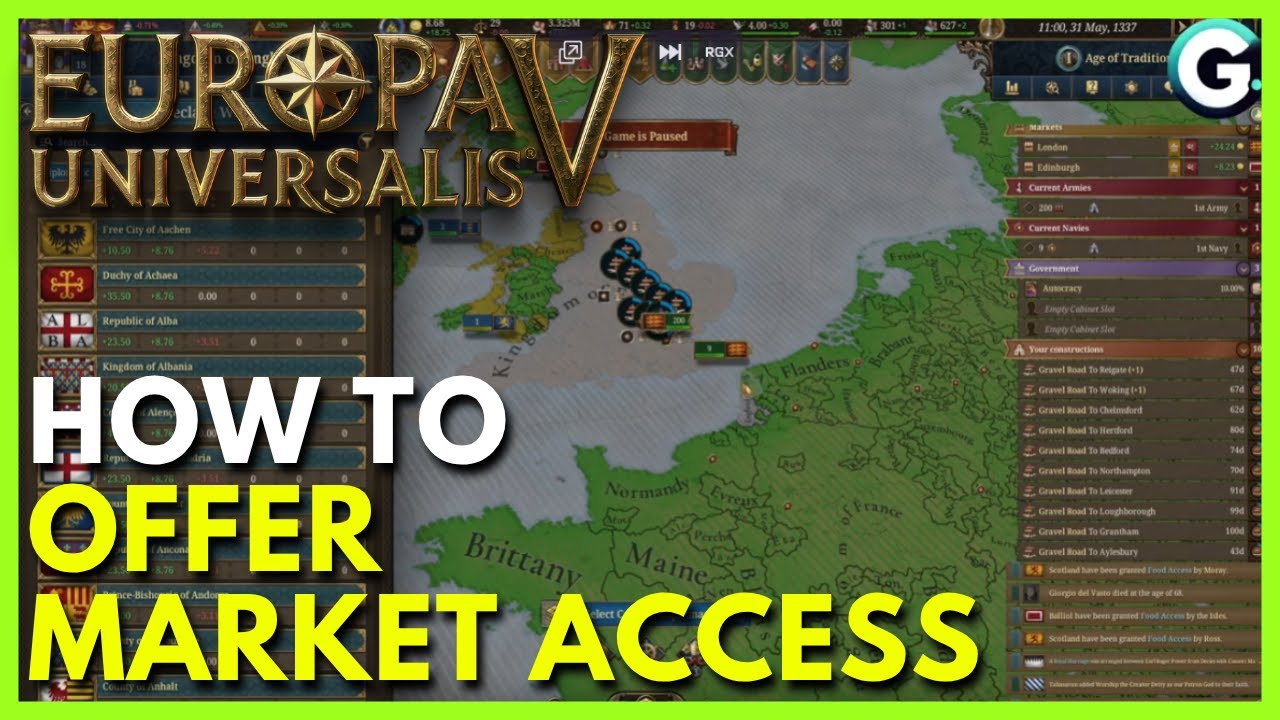 Как предоставить преференциальный доступ к рынку в Europa Universalis 5 (полное руководство)