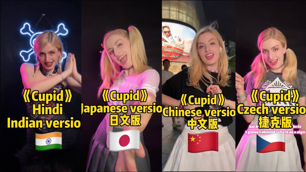 《Cupid》Fifty Fifty - Hindi VS Japanese VS Chinese VS Czech language. Which one do you like? ❤️