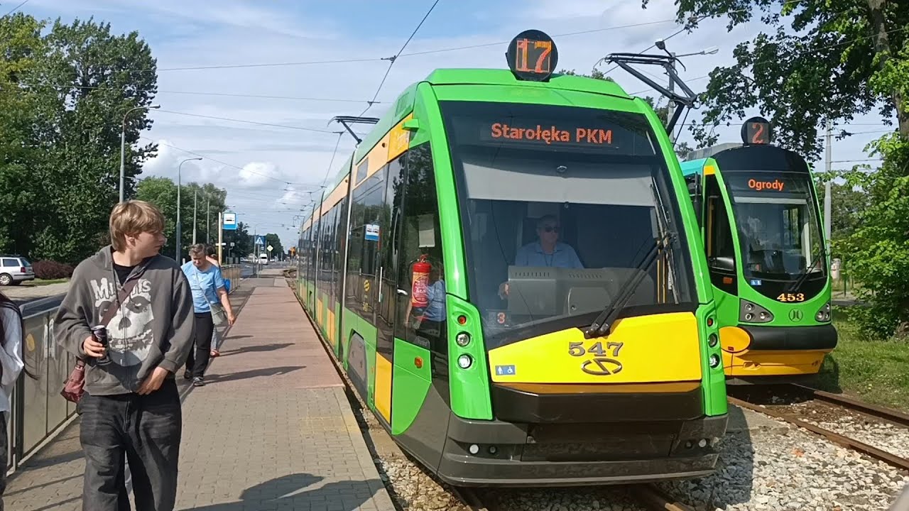 MPK Poznań Linia 17 Solaris Tramino s105p #547 (Starołęka PKM - Dębiec PKM) (15.07.25)