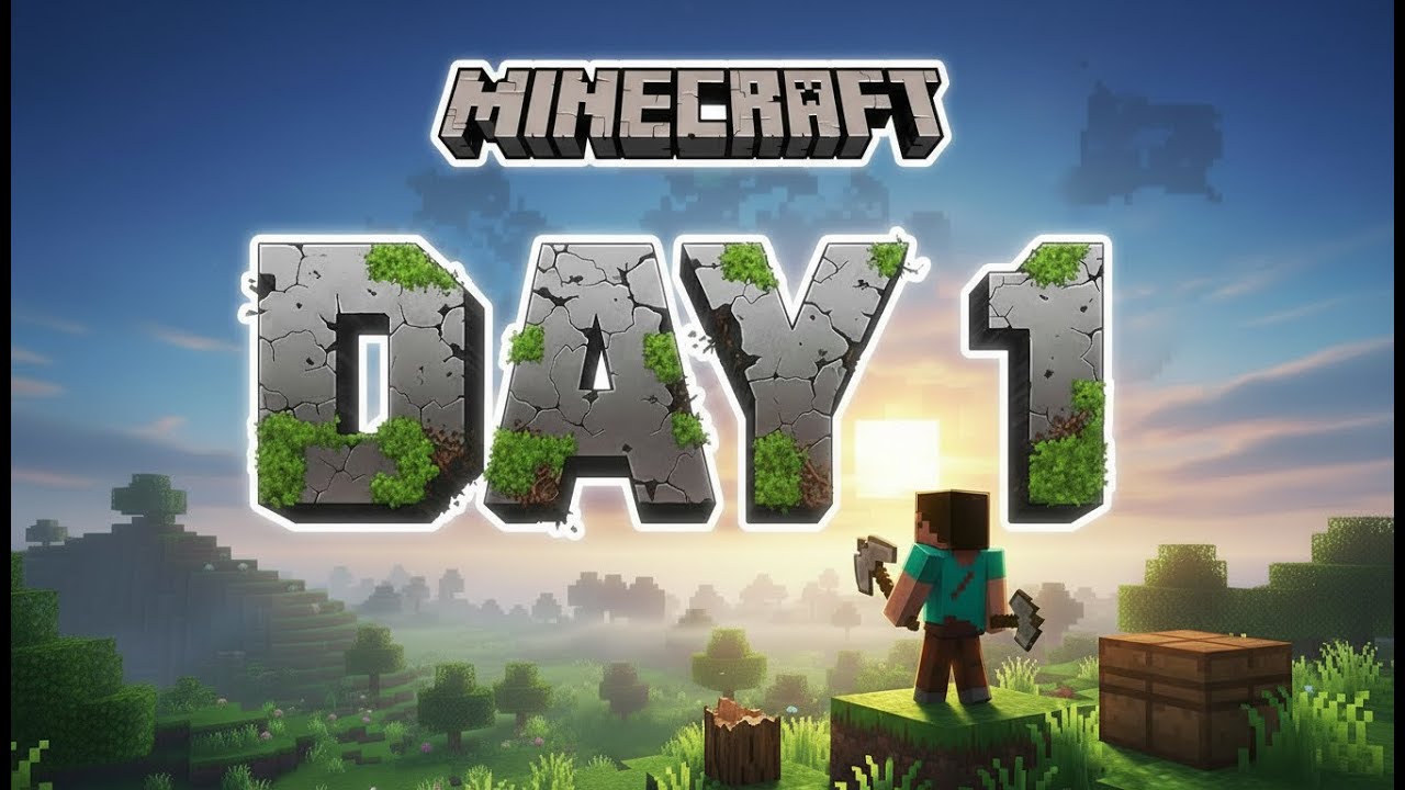 Minecraft Survival Gameplay Day 1 – Starting From Scratch (No Commentary)