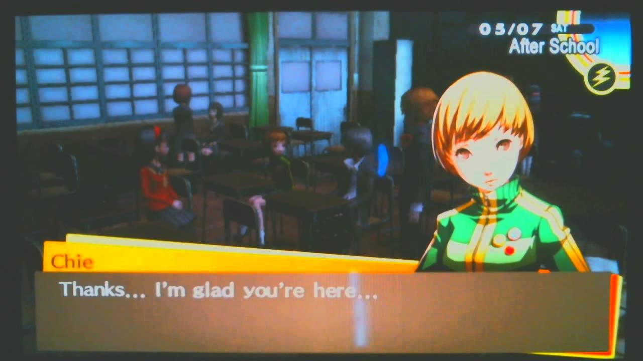 Persona 4 Golden 011 - New Chie Lightning Scene and Marie Poem 1