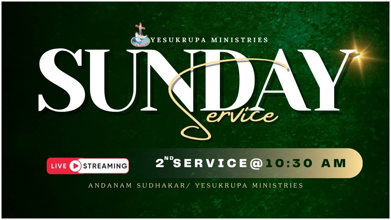 🔴 🅻🅸🆅🅴 23- nov-2025 | Sunday Worship 2nd Service |Bro Andanam Sudhakar ||YESU KRUPA MINISTRIES