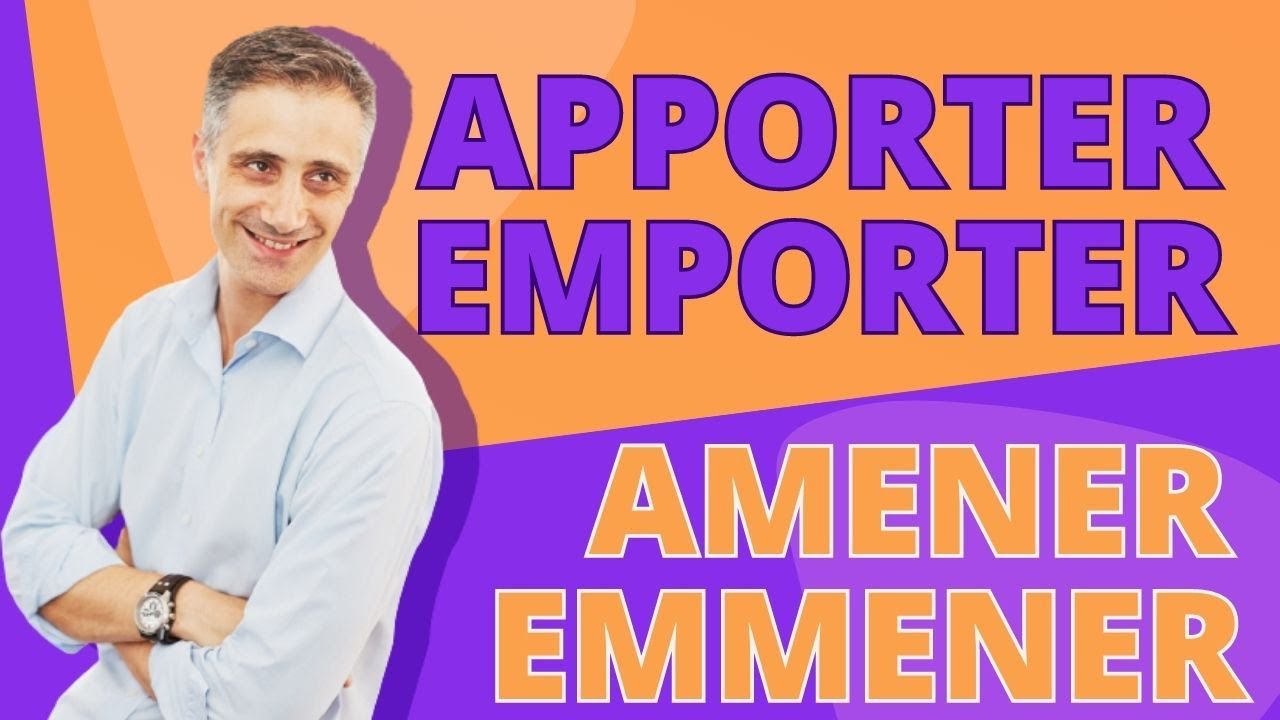 Différence entre APPORTER et AMENER⬅️, EMPORTER et EMMENER ➡️