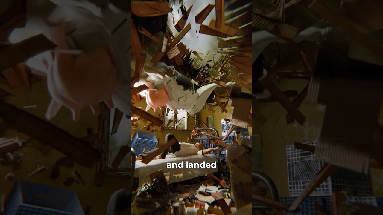 Brazilian man killed in his bed by falling cow  #3d #shorts
