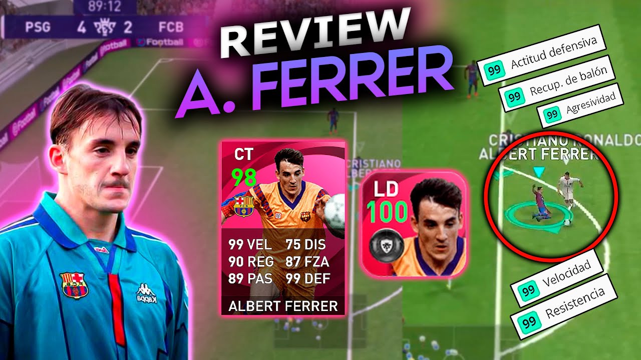 El DEFENSA MÁS RÁPIDO es ALBERT FERRER ICONIC *100* | Review | PES 2021 Mobile