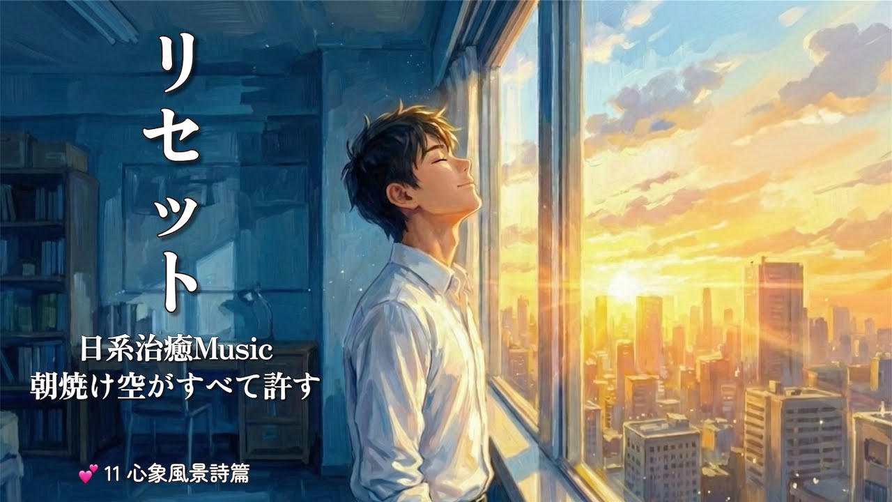 💕日系朝陽希望BGM《リセット 重新開始》朝焼け空がすべて許す‧今日畫布的第一筆｜豎屏中字