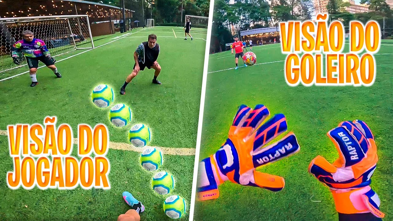 VISÃO DO GOLEIRO vs VISÃO DO JOGADOR NA GOPRO!