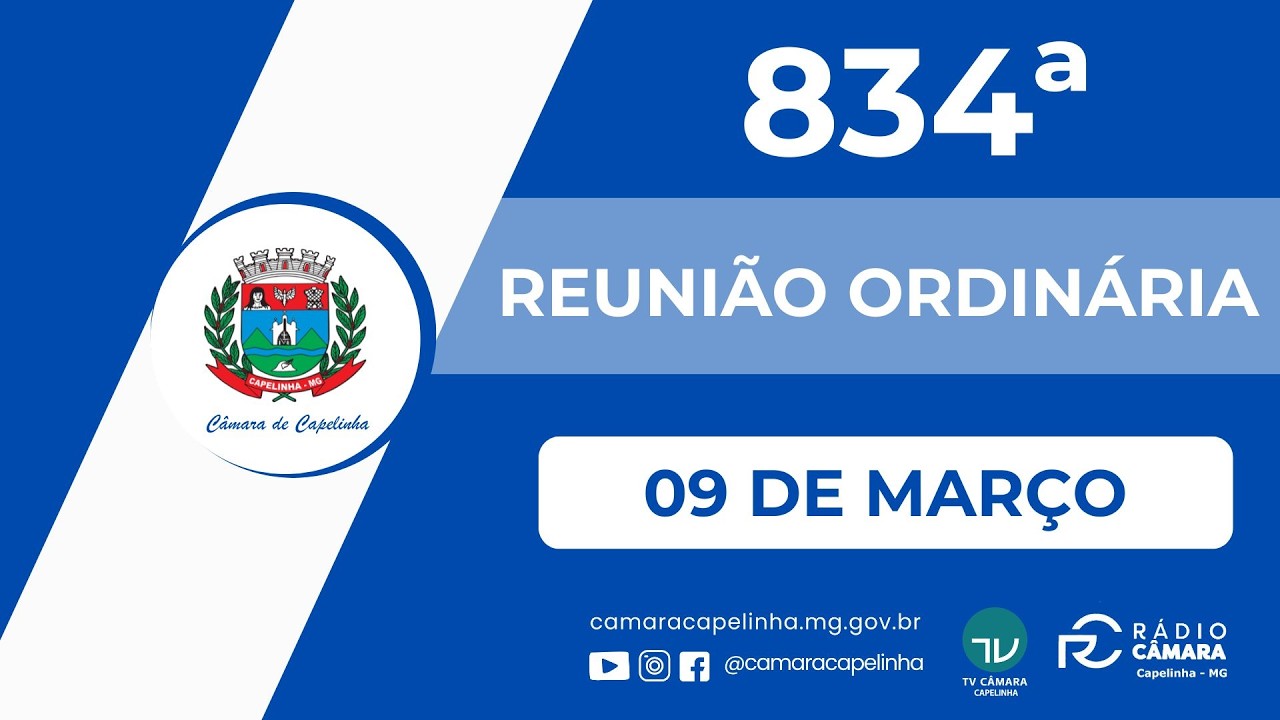 834ª SESSÃO ORDINÁRIA DE 09 DE MARÇO DE 2026