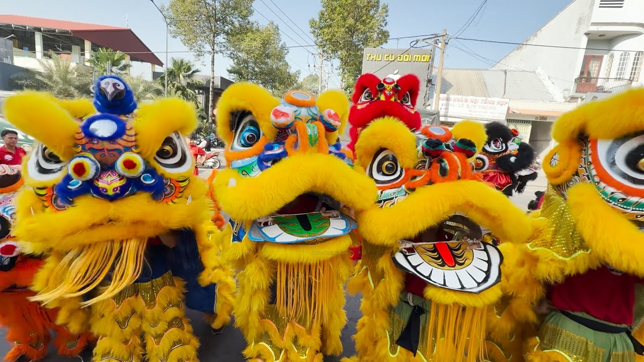 Múa Lân Khai Quang Điểm Nhãn Lân Sư Rồng Cực Hay 2026 đoàn LSR Nam Wah cúng tại nhà Tổ