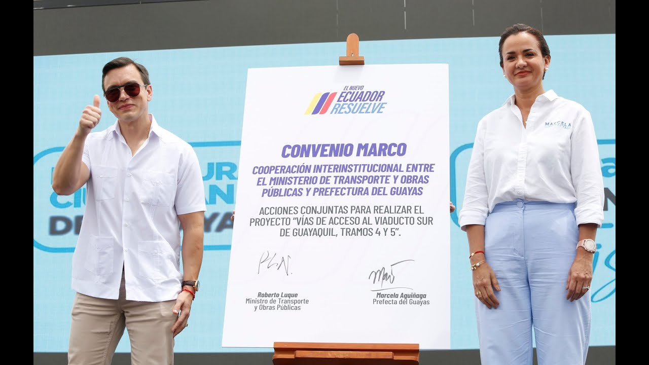 GOBIERNO ENTREGA LA OBRA DEL QUINTO PUENTE DE GUAYAQUIL A LA PREFECTURA DEL GUAYAS